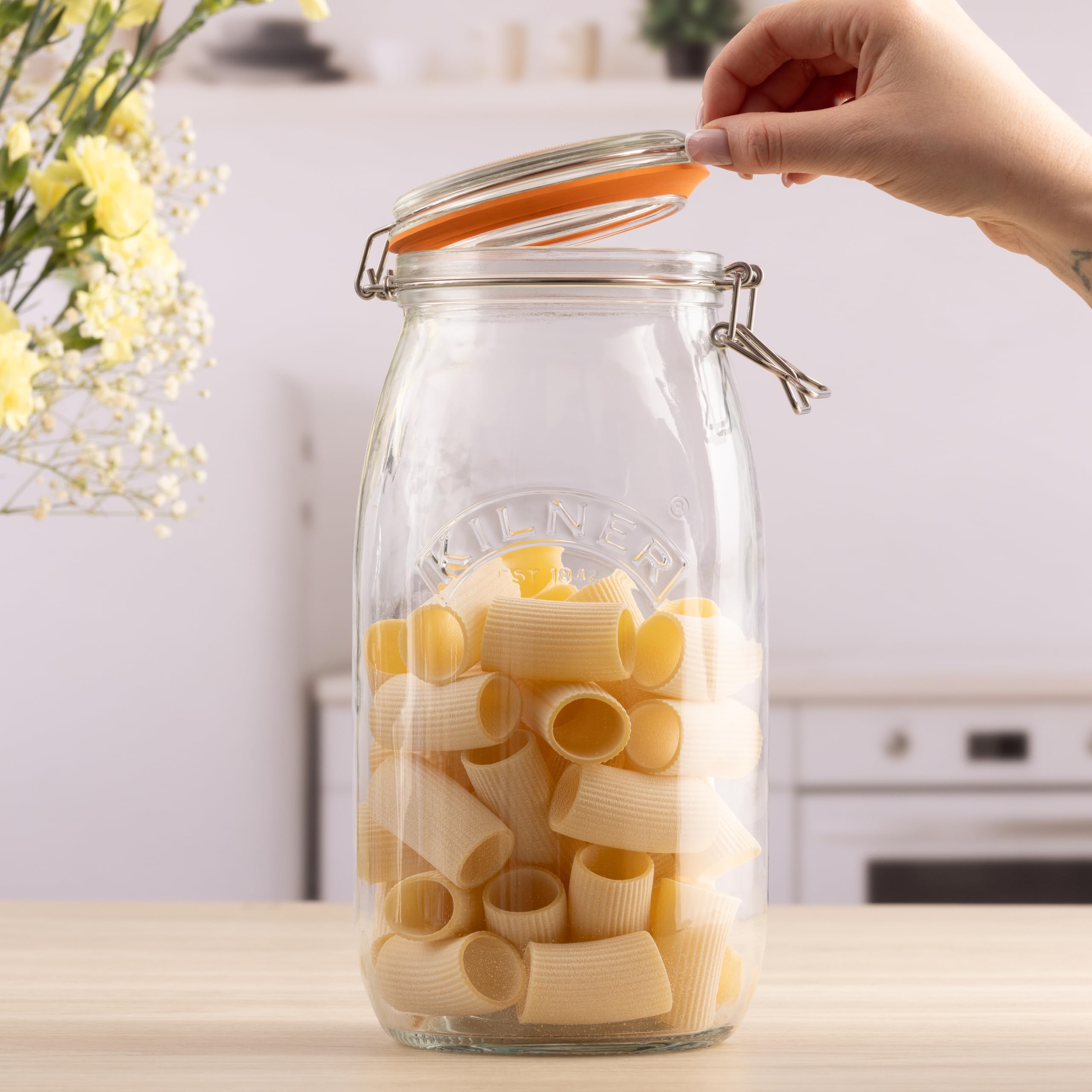Amazon.com: Kilner, Round Clip Top Jar 2.Ltr/68 Ounce : Home & Kitchen